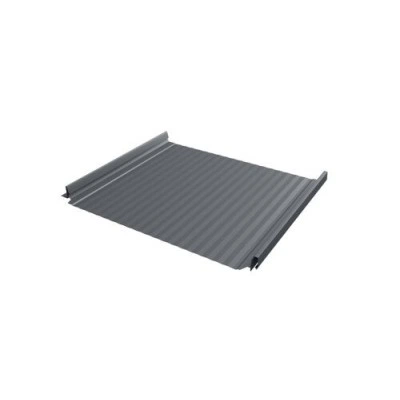 Кликфальц Pro Гофр Grand Line 0,5 GreenCoat Pural БТ матовый с пленкой на замках RR 23 темно-серый (RAL 7024 мокрый асфальт) — 561686 Кликфальц Pro Гофр Grand Line 0,5 GreenCoat Pural БТ матовый с пленкой на замках RR 23 темно-серый (RAL 7024 мокрый асфальт) — 561686