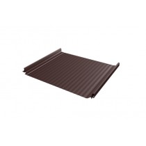 ГРАНД ЛАЙН Кликфальц Pro Gofr 0,5 GreenCoat Pural BT, matt с пленкой на замках RR 887 шоколадно-коричневый (RAL 8017 шоколад) 561697