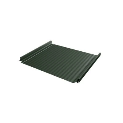 Кликфальц Grand Line Pro Gofr 0,5 GreenCoat Pural BT с пленкой на замках RR 11 темно-зеленый (RAL 6020 хромовая зелень) — 561716