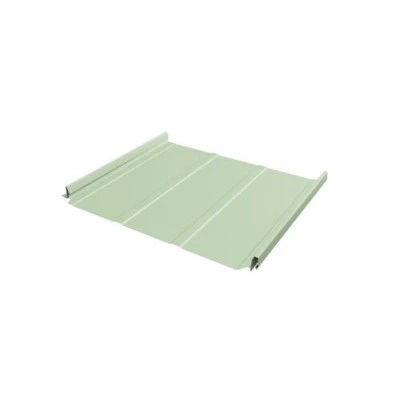 Кликфальц Grand Line Pro Line 0,45 PE с пленкой на замках RAL 6019 бело-зеленый — 483207
