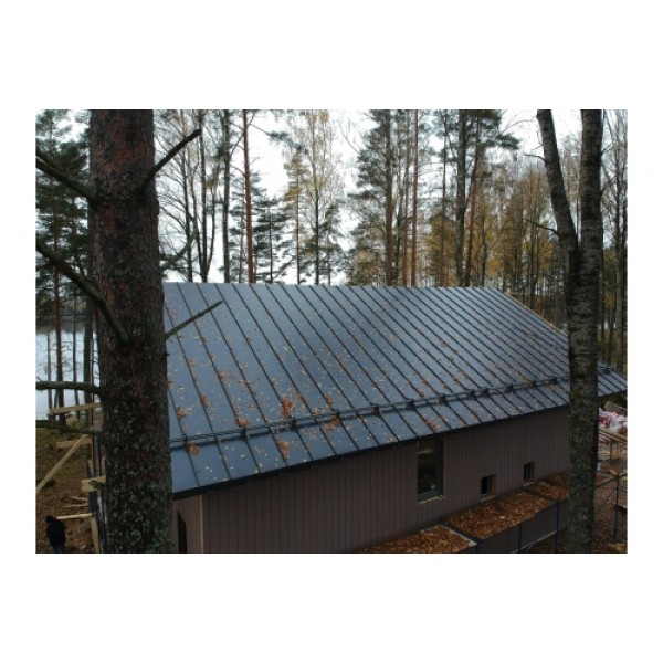 ГРАНД ЛАЙН Кликфальц Pro 0,5 Satin с пленкой на замках RAL 7024 мокрый асфальт 485280
