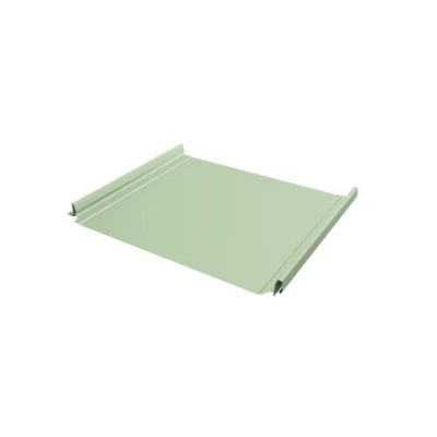 Кликфальц Grand Line Pro 0,45 PE с пленкой на замках RAL 6019 бело-зеленый — 485592