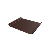 ГРАНД ЛАЙН Кликфальц Pro 0,45 Drap с пленкой на замках RAL 8017 шоколад 485808