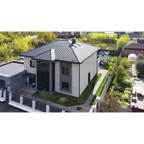 ГРАНД ЛАЙН Кликфальц 0,45 Drap ST с пленкой на замках RAL 7024 мокрый асфальт 485722 ГРАНД ЛАЙН Кликфальц 0,45 Drap ST с пленкой на замках RAL 7024 мокрый асфальт 485722