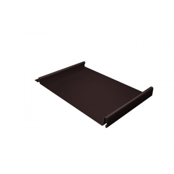 ГРАНД ЛАЙН Кликфальц 0,5 Rooftop Бархат с пленкой на замках RAL 8017 шоколад 498647