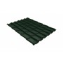 ГРАНД ЛАЙН Металлочерепица классик 0,5 GreenCoat Pural BT, matt RR 11 темно-зеленый (RAL 6020 хромовая зелень) 162892