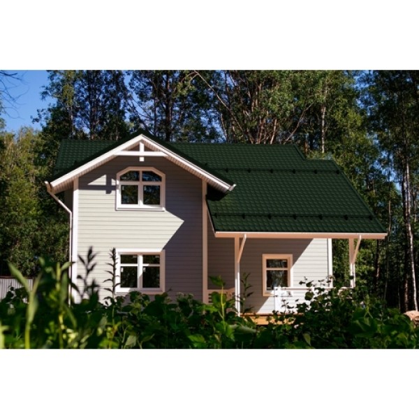ГРАНД ЛАЙН Металлочерепица классик 0,5 GreenCoat Pural BT, matt RR 11 темно-зеленый (RAL 6020 хромовая зелень) 162892