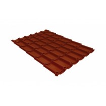 ГРАНД ЛАЙН Металлочерепица классик 0,5 Satin Matt RAL 8004 терракота 246254
