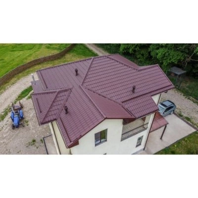 Металлочерепица Grand Line классик 0,5 PurLite Matt RAL 8017 шоколад — 255040 Металлочерепица Grand Line классик 0,5 PurLite Matt RAL 8017 шоколад — 255040