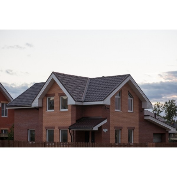 ГРАНД ЛАЙН Металлочерепица классик 0,5 Satin RAL 8017 шоколад 53925 ГРАНД ЛАЙН Металлочерепица классик 0,5 Satin RAL 8017 шоколад 53925