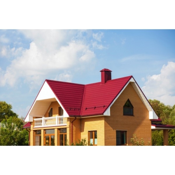 ГРАНД ЛАЙН Металлочерепица классик 0,5 Satin RAL 3005 красное вино 54113 ГРАНД ЛАЙН Металлочерепица классик 0,5 Satin RAL 3005 красное вино 54113