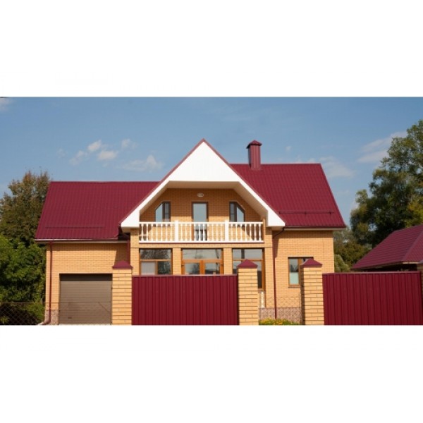 ГРАНД ЛАЙН Металлочерепица классик 0,5 Satin RAL 3005 красное вино 54113 ГРАНД ЛАЙН Металлочерепица классик 0,5 Satin RAL 3005 красное вино 54113