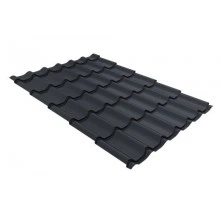 Металлочерепица Grand Line классик 0,5 Drap TX RAL 7024 мокрый асфальт