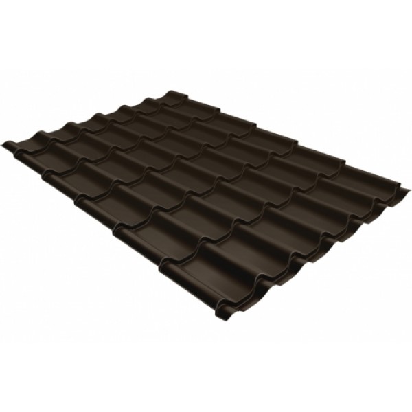 ГРАНД ЛАЙН Металлочерепица классик 0,5 Satin RR 32 темно-коричневый 76089 ГРАНД ЛАЙН Металлочерепица классик 0,5 Satin RR 32 темно-коричневый 76089