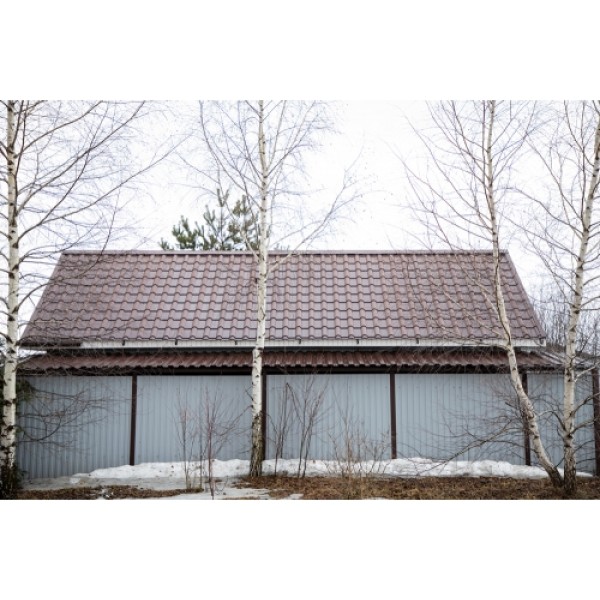 ГРАНД ЛАЙН Металлочерепица Камея (Kamea) v01 0,5 Satin RAL 8017 шоколад 109391