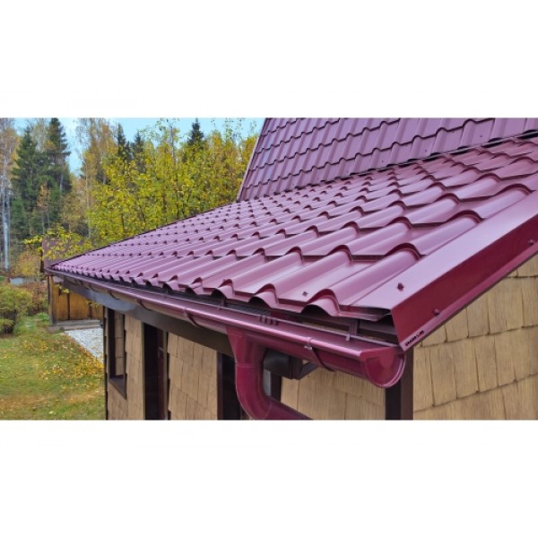 ГРАНД ЛАЙН Профиль волновой Камея (Kamea) 0,45 PE RAL 3005 красное вино 111743