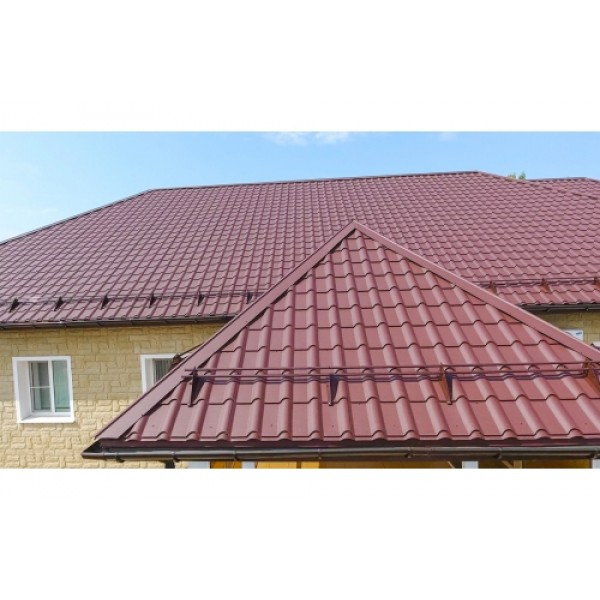 ГРАНД ЛАЙН Профиль волновой Камея (Kamea) 0,45 Drap RAL 3005 красное вино 111744