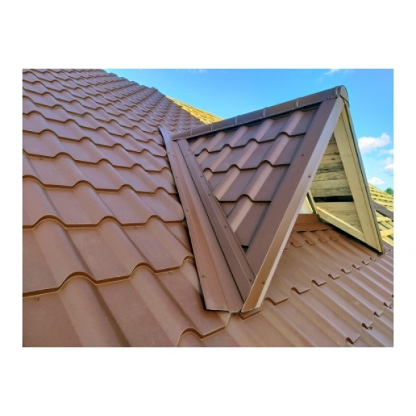 ГРАНД ЛАЙН Металлочерепица Камея (Kamea) v01 0,5 Satin Matt RAL 8017 шоколад 244281 ГРАНД ЛАЙН Металлочерепица Камея (Kamea) v01 0,5 Satin Matt RAL 8017 шоколад 244281