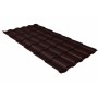 ГРАНД ЛАЙН Металлочерепица Кредо (Kredo) v01 0,5 Satin RAL 8017 шоколад 126383