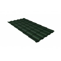 ГРАНД ЛАЙН Металлочерепица кредо 0,5 GreenCoat Pural BT, matt RR 11 темно-зеленый (RAL 6020 хромовая зелень) 161052