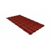 ГРАНД ЛАЙН Профиль волновой Кредо 0,5 GreenCoat Pural BT, matt RR 29 красный (RAL 3009 оксидно-красный) 169096