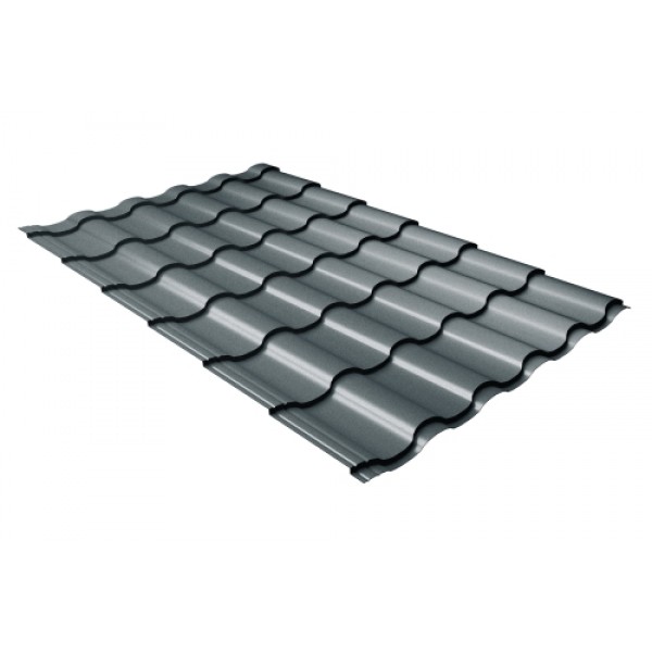 ГРАНД ЛАЙН Металлочерепица Кредо (Kredo) v01 0,5 Satin Matt RAL 7016 антрацитово-серый 356066 ГРАНД ЛАЙН Металлочерепица Кредо (Kredo) v01 0,5 Satin Matt RAL 7016 антрацитово-серый 356066