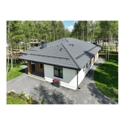 Металлочерепица Grand Line квинта плюс c 3D резом 0,5 Satin Matt TX RAL 7024 мокрый асфальт — 531668 Металлочерепица Grand Line квинта плюс c 3D резом 0,5 Satin Matt TX RAL 7024 мокрый асфальт — 531668