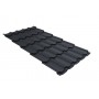 ГРАНД ЛАЙН Металлочерепица Квинта плюс (Kvinta plus) 0,5 PurPro Matt 275 RAL 7024 мокрый асфальт 378955 ГРАНД ЛАЙН Металлочерепица Квинта плюс (Kvinta plus) 0,5 PurPro Matt 275 RAL 7024 мокрый асфальт 378955