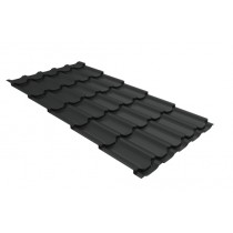 ГРАНД ЛАЙН Металлочерепица Квинта плюс (Kvinta plus) 0,5 Satin Matt TX RAL 7016 антрацитово-серый 531512