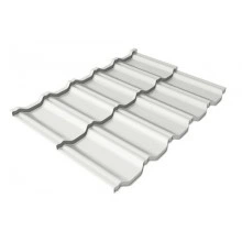 Металлочерепица модульная Grand Line квинта Uno c 3D резом 0,5 Satin RAL 9003 сигнальный белый