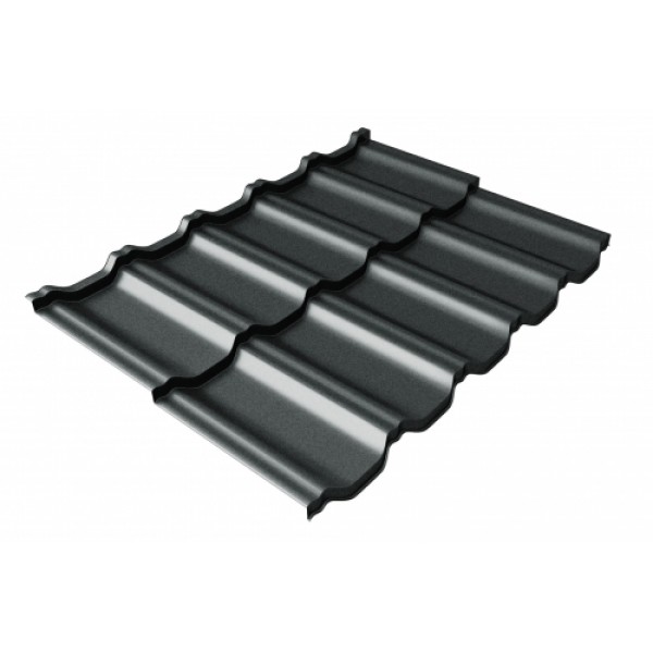 ГРАНД ЛАЙН Металлочерепица модульная квинта Uno c 3D резом 0,5 Satin RAL 7016 антрацитово-серый 215844 ГРАНД ЛАЙН Металлочерепица модульная квинта Uno c 3D резом 0,5 Satin RAL 7016 антрацитово-серый 215844