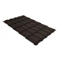 ГРАНД ЛАЙН Металлочерепица Верховье квадро профи 0,5 Drap TX RR 32 темно-коричневый 569292