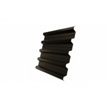 ГРАНД ЛАЙН Профнастил Н60R 0,5 GreenCoat Pural BT, matt RR 32 темно-коричневый (RAL 8019 серо-коричневый) 186992