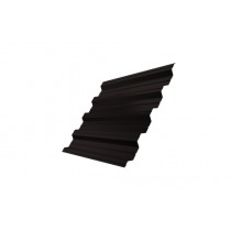 ГРАНД ЛАЙН Профнастил НС44R 0,5 GreenCoat Pural BT, matt RR 33 черный (RAL 9004 сигнальный черный) 384880