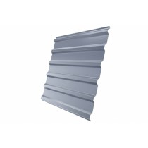 ГРАНД ЛАЙН Профнастил C20R 0,5 Satin RAL 9006бело-алюминиевый 74572