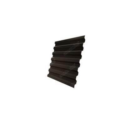 Профнастил Grand Line С21R 0,5 GreenCoat Pural BT RR 32 темно-коричневый (RAL 8019 серо-коричневый) — 154953