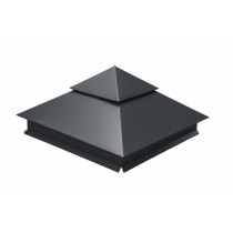 ГРАНД ЛАЙН Колпак на столб двойной 390х390мм 0,45 Drap RAL 7024 мокрый асфальт 154182