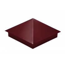ГРАНД ЛАЙН Колпак на столб 390х390мм 0,45 Drap с пленкой RAL 3005 красное вино 154109