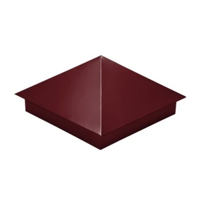 Колпак Grand Line на столб 390х390мм 0,45 ПЭ RAL 3005 красное вино — 238921