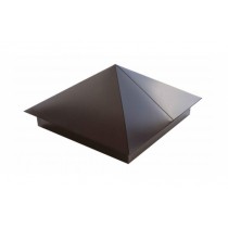 ГРАНД ЛАЙН Колпак на столб 390х390мм 0,4 PE с пленкой RAL 8017 шоколад 215206