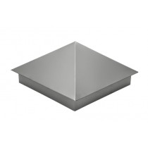 ГРАНД ЛАЙН Колпак на столб 390х390мм 0,45 PE с пленкой RAL 9006бело-алюминиевый 356760