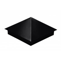 ГРАНД ЛАЙН Колпак на столб 390х390мм 0,45 Drap ST с пленкой RAL 9005 черный 405970