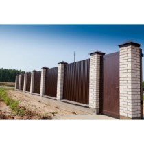 ГРАНД ЛАЙН Колпак на столб 390х390мм 0,45 Drap TwinColor с пленкой RAL 8017 шоколад 459806