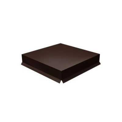 Колпак Grand Line на столб крышка 390х390мм 0,5 Satin Matt с пленкой RAL 8017 шоколад — 552839