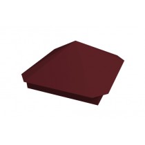 ГРАНД ЛАЙН Колпак на столб Пирамида 390х390мм 0,45 PE с пленкой RAL 3005 красное вино 419486