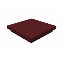 ГРАНД ЛАЙН Колпак на столб плоский 390х390мм 0,5 Satin с пленкой RAL 3005 красное вино 426889
