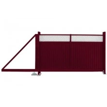 Ворота Grand Line откатные Estet Plus 2,0х3,5 RAL 3005/7040