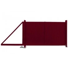 Ворота Grand Line откатные Estet 2,0х4,5 RAL 3005