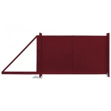 Ворота Grand Line откатные Estet 2,0х3,5 RAL 3005