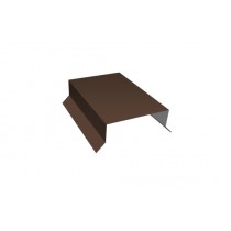 ГРАНД ЛАЙН Парапетная крышка прямая 125мм 0,5 Сатин с пленкой RAL 8017 шоколад (3м) 540264